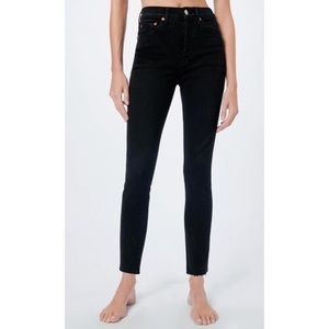 REDONE high rise ankle crop jeans